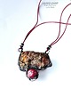 wisiory Bursztyn gigant z koralem, wisior handmade 6