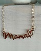 złote naszyjniki Naszyjnik pozłacany z napisem mama 2
