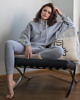 bluza z kapturem damska Szara bluza bawełniana krótka 2