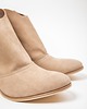 botki damskie BOTKI KWOBOJKI NA 5 CM KLOCKU - SKÓRA NATURALNA - MODEL 483 - KOLOR LATTE 4
