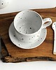 filiżanki Filiżanka ceramiczna ze spodkiem i łyżeczką 1