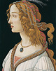 fototapeta Tapeta  - Portret Nimfy - Sandro Botticielli 1