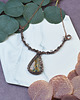 kolie Miedziany naszyjnik wire wrapping z labradorytem #505 1