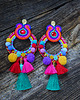 kolczyki soutache Pulo- duże i etniczne kolczyki  z pomponami 3