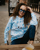 bluza z kapturem damska Damska Bluza z kapturem  Peonies Blue 2