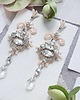 Biżuteria ślubna Kolczyki ślubne Lace Me Long  srebrno i ivory 2