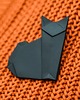 broszki Broszka Porcelanowa Origami Kot Czarna 2