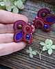 kolczyki soutache Bordowo-fioletowe kolczyki soutache 3