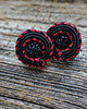 kolczyki soutache Czarno- czerwone kolczyki soutache 3