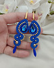 kolczyki soutache Długie kolczyki soutache na wesele, kobaltowe kolczyki 1