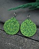 kolczyki soutache Kolczyki sutaszowe koła zielone nowoczesne codzienne Luna 2