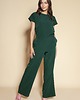 kombinezony damskie Elegancki kombinezon - KB121 zielony 1
