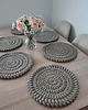 podkładki do kuchni Komplet podkładek szydełkowych pod talerze ze sznurka 6szt-32cm 6