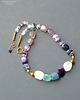 kolie Naszyjnik vintage z pięknych surowych fluorytów i ametystów  biżuteria lux 6