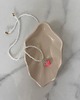 wisiory Handmade naszyjnik z koralików z plecioną różowa malinką 1