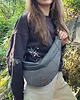 saszetka nerka Nerka "Haru" ciemnoszara bawełniana z ekoskórą 1