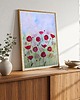 obrazy Oryginalna akwarela. Łąka pełna makow 23x31cm 1