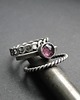 pierścionki srebrne Zestaw Trio Pink sapphire 4