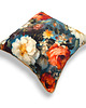 poduszki z grafiką Turkusowa poduszka dekoracyjna w kwiaty 45x45 Floral Vintage 1