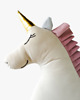poduszki do pokoju dziecka Jednorożec UNICORN poduszka - beżowy z różową grzywą 1
