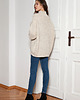 swetry damskie  Sweter oversize z golfem - SWE148 beż 2