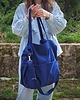 torby na ramię Lazy bag Pocket torba granatowa bawełniana eco 4