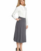 spódnice midi Spódnica midi z kontrafałdami - szara (S089) 2