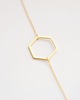 złote naszyjniki 16k Gold Plated Hexagon Necklace 6