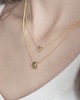 złote naszyjniki 16k Gold Plated Tiny Leaf Necklace 2
