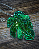 wisiory Monstera-  zielony wisior 2