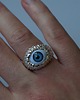 pierścionki srebrne Pierścień srebrny OCULA WRINKLE blue 2