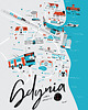 plakaty Gdynia Mapa plakat 50x70 cm 1
