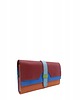 portfele damskie Portfel damski skórzany ze skrawków kolorowy przegródki na karty OLIVKA 1