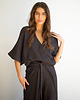 spodnie materiałowe damskie Bluzka kimono Wild antracite 4