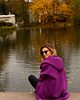 bluza z kapturem damska Peleryna MKTP purpurowy 2