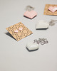 kolczyki ceramiczne Kolczyki z Porcelany Origami Serce Różowe 2