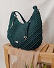 torby na ramię Torebka ze sznurka hobo bag- butelkowa zieleń 1