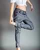 spodnie materiałowe damskie Spodnie Rockersy Szare 4