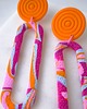 kolczyki z masy plastycznej Długie kolczyki ENDORFINY z pomarańczem 2