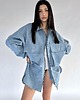kurtki damskie Bluza/ kurtka koszulowa oversize denim light blue 6