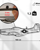 Ozdoby na ścianę Myśliwiec P51 Mustang metalowa ozdoba na ścianę 3D 9