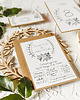zaproszenia i kartki na ślub Zaproszenie ślubne "Jane" rustykalne z wiankiem 1