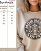 bluza bez kaptura damska Beżowa Damska  Bluza oversize MOM NEEDS COFFEE 1