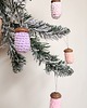 ozdoby choinkowe Pastelowe ozdoby choinkowe na szydełku zestaw, żołędzie na choinkę 6