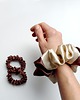 gumki do włosów Czekoladowy - zestaw jedwabnych scrunchie 1