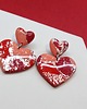 kolczyki z masy plastycznej VALENTINE kolczyki czerwone serca na walentynki 1