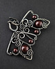 kolczyki wire wrapping Twisted Maroon - kolczyki lub klipsy 1