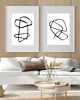 plakaty DWA PLAKATY abstrakcyjne linie minimalistyczne 1
