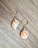 kolczyki pozłacane Kolczyki srebro złocone CARAMEL SEASHELLS 1