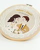 Ślub - inne Personalizowana pamiątka ślubna, haft ślubny/ rocznicowy w tamborku 3